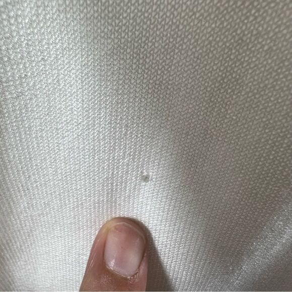 Eileen Fisher White Embellished Open Cardigan - Picture 12 of 12